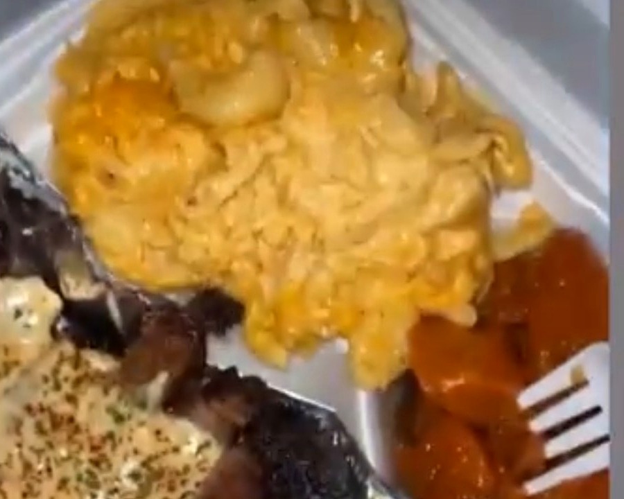 Macaroni and cheese with candied yams